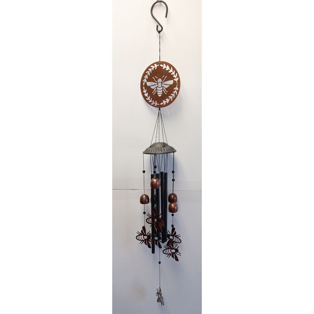 Copper Bee Wind Chime 36"